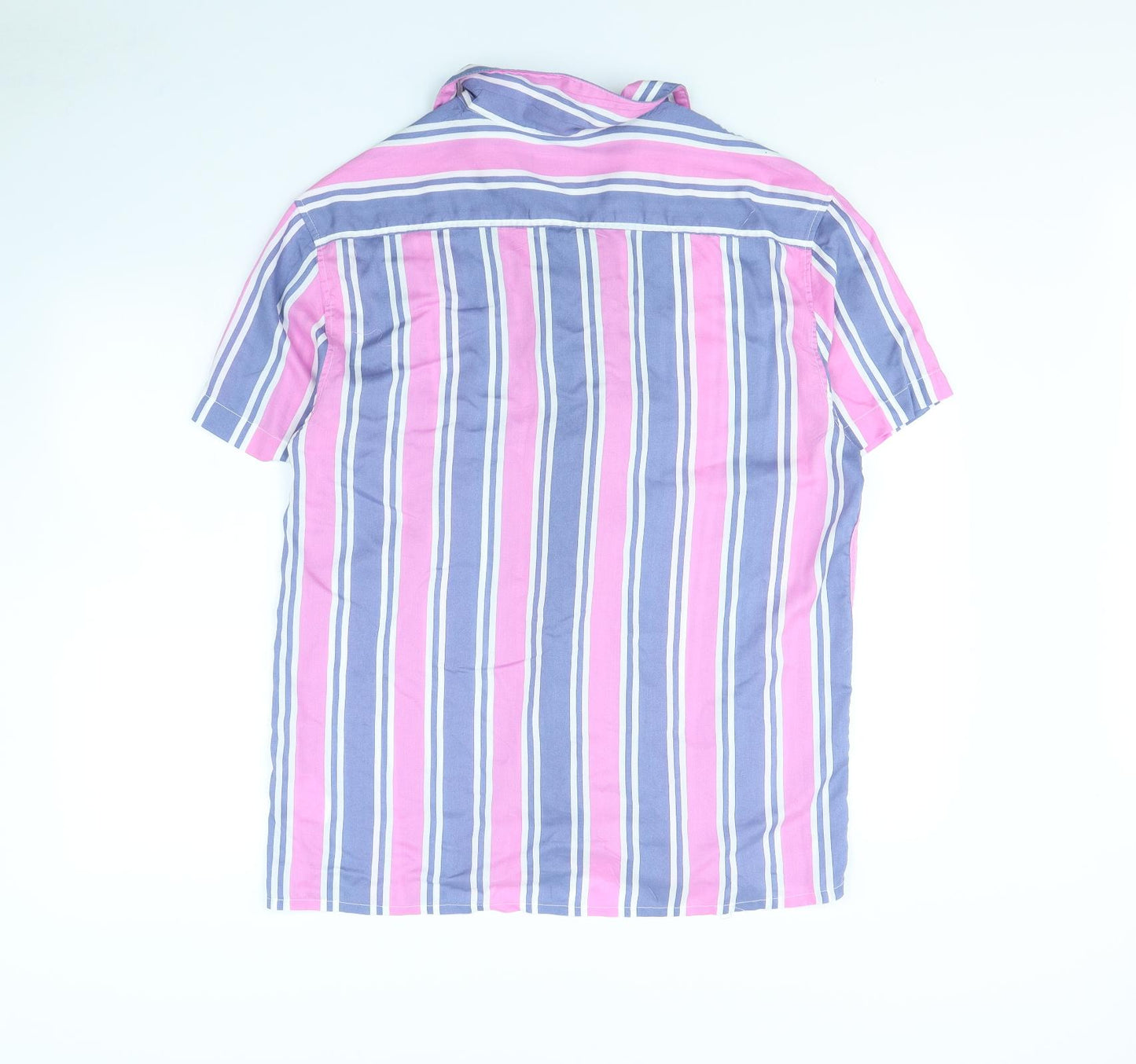Primark Mens Blue Striped   Dress Shirt Size L