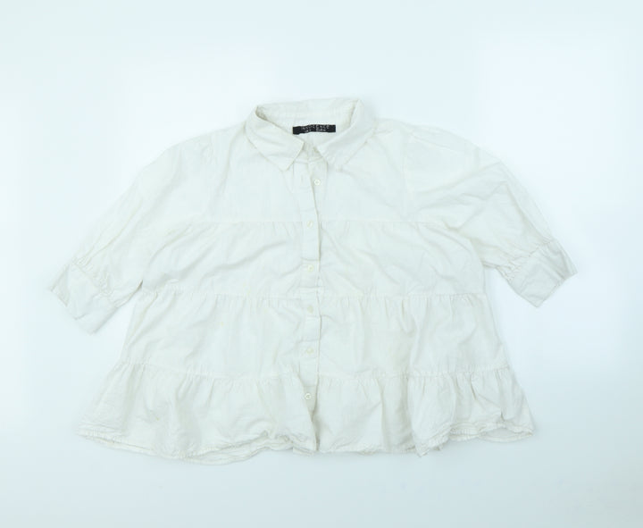 innocence Womens White   Basic Blouse Size 12