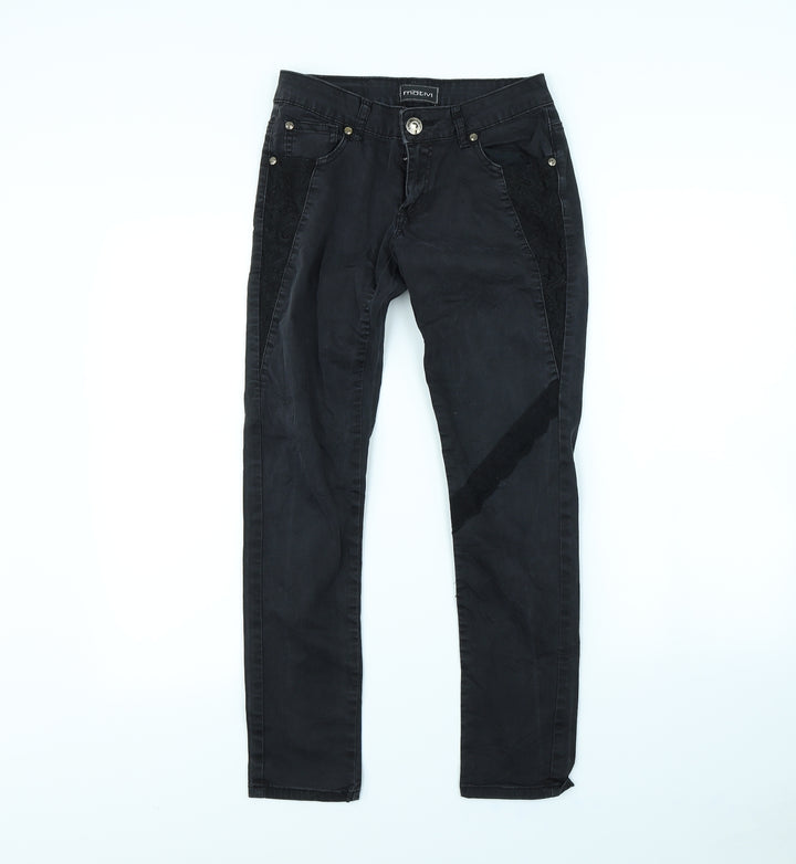 MOTIVI Womens Black Skinny Jeans Size 26 in L29 in