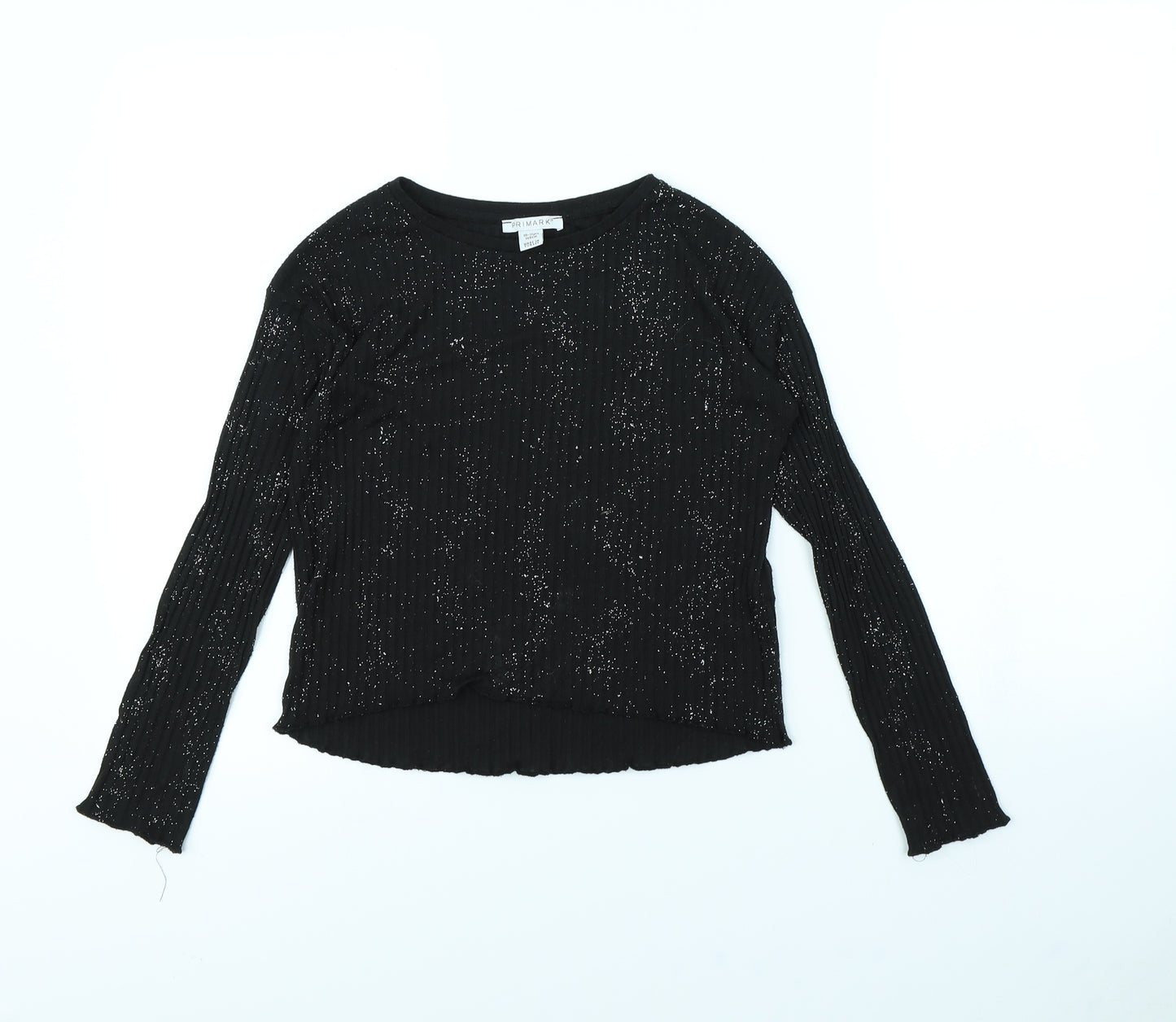 Primark Girls Black   Basic T-Shirt Size 10 Years