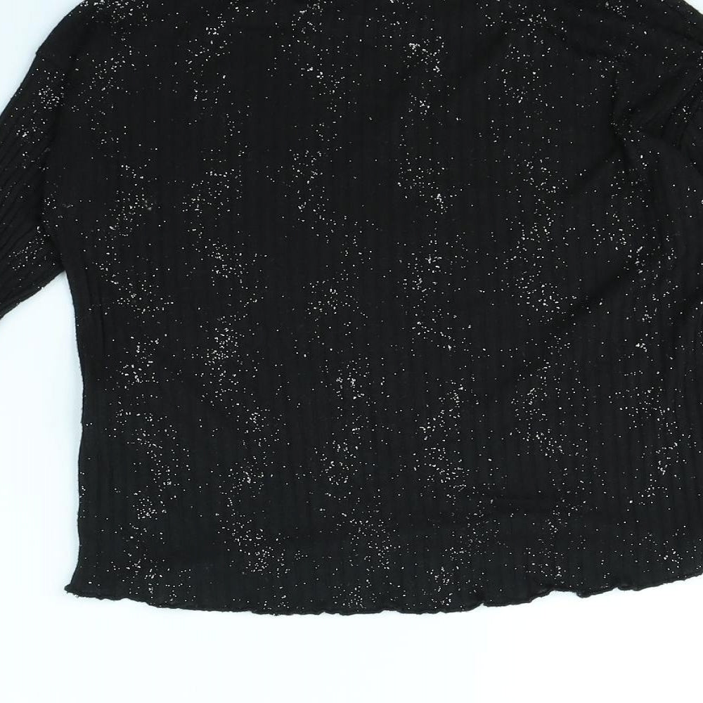 Primark Girls Black   Basic T-Shirt Size 10 Years