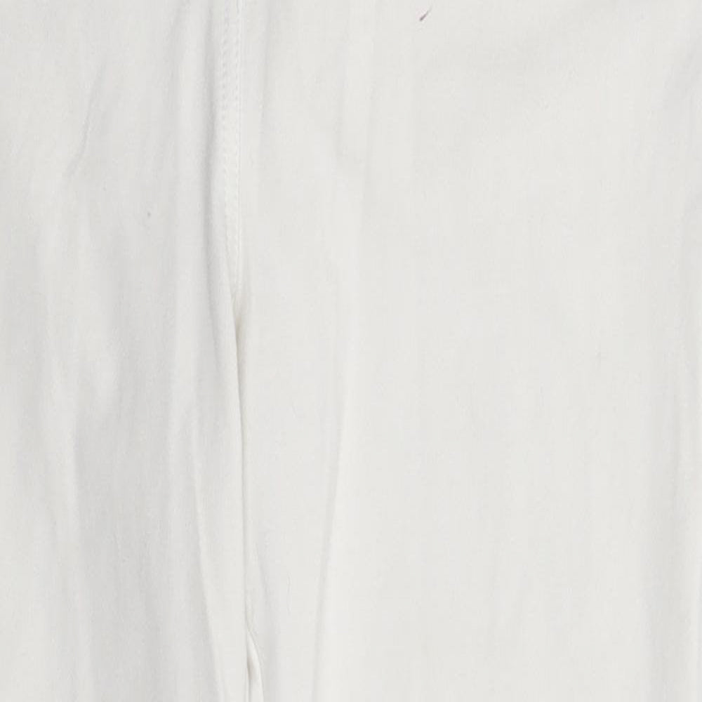 NEXT Womens White  Denim Cropped Jeans Size 12 L25 in