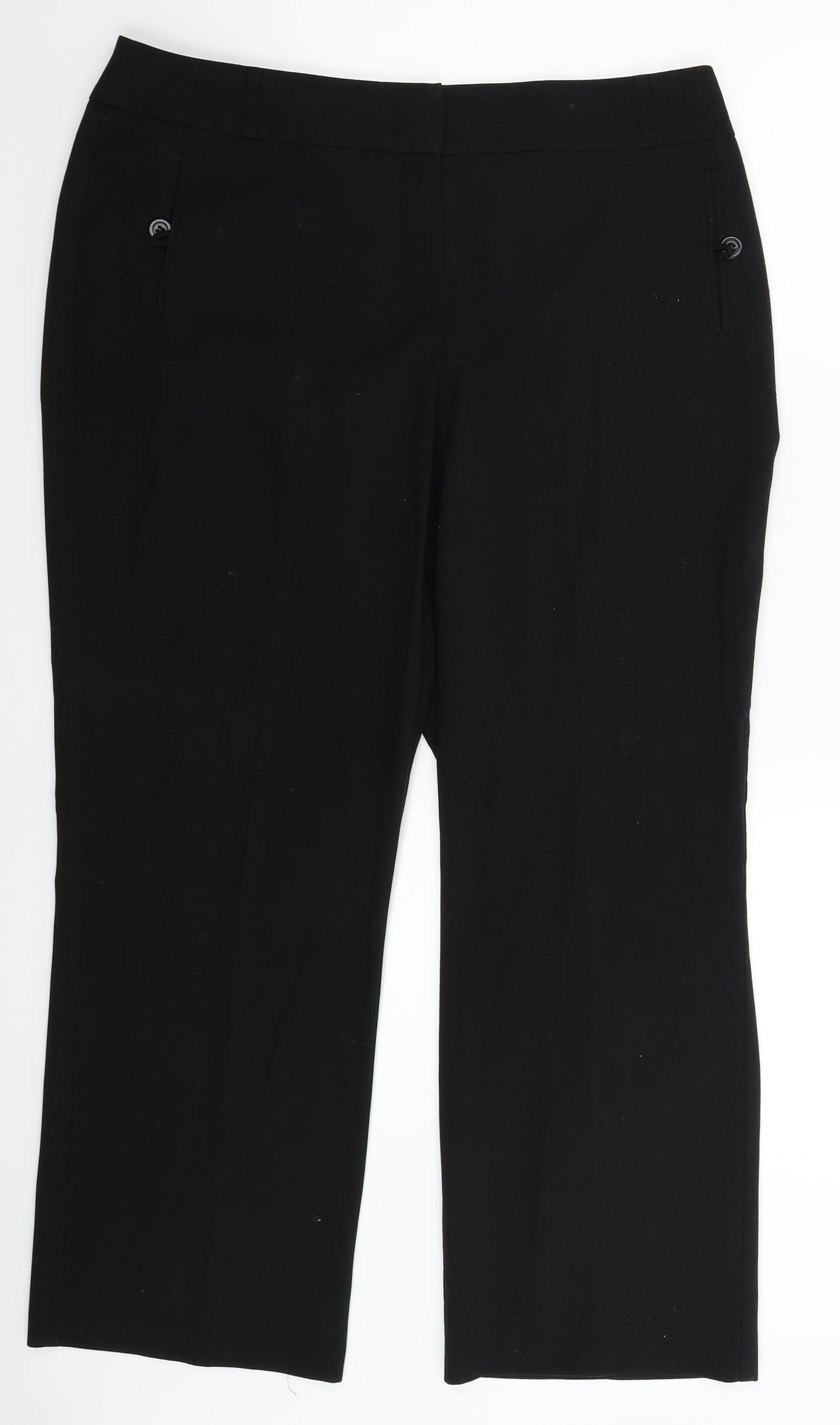 BHS Womens Black   Trousers  Size 14 L28 in