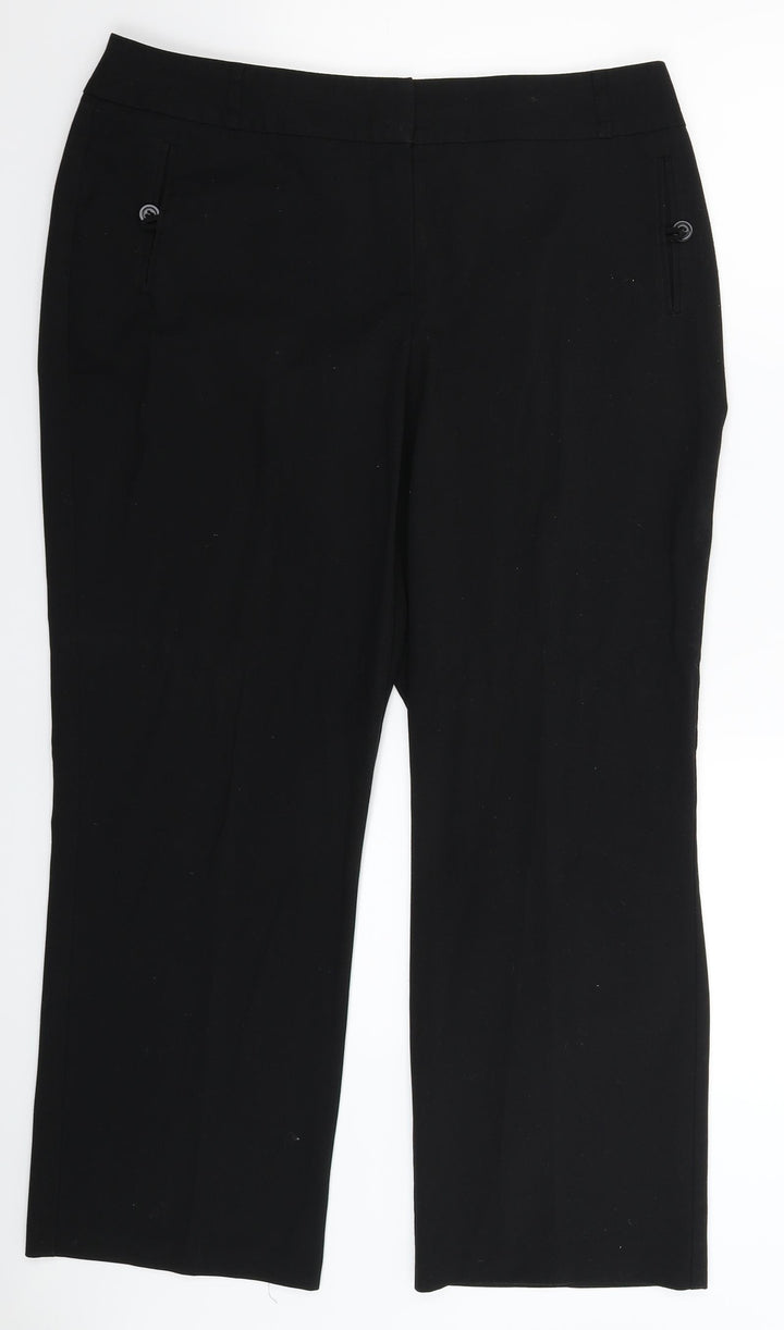 BHS Womens Black   Trousers  Size 14 L28 in