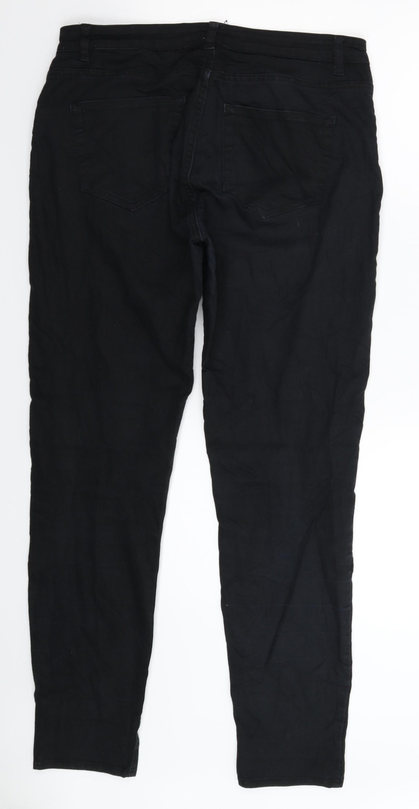 H&M Womens Black  Denim Skinny Jeans Size 16 L30 in