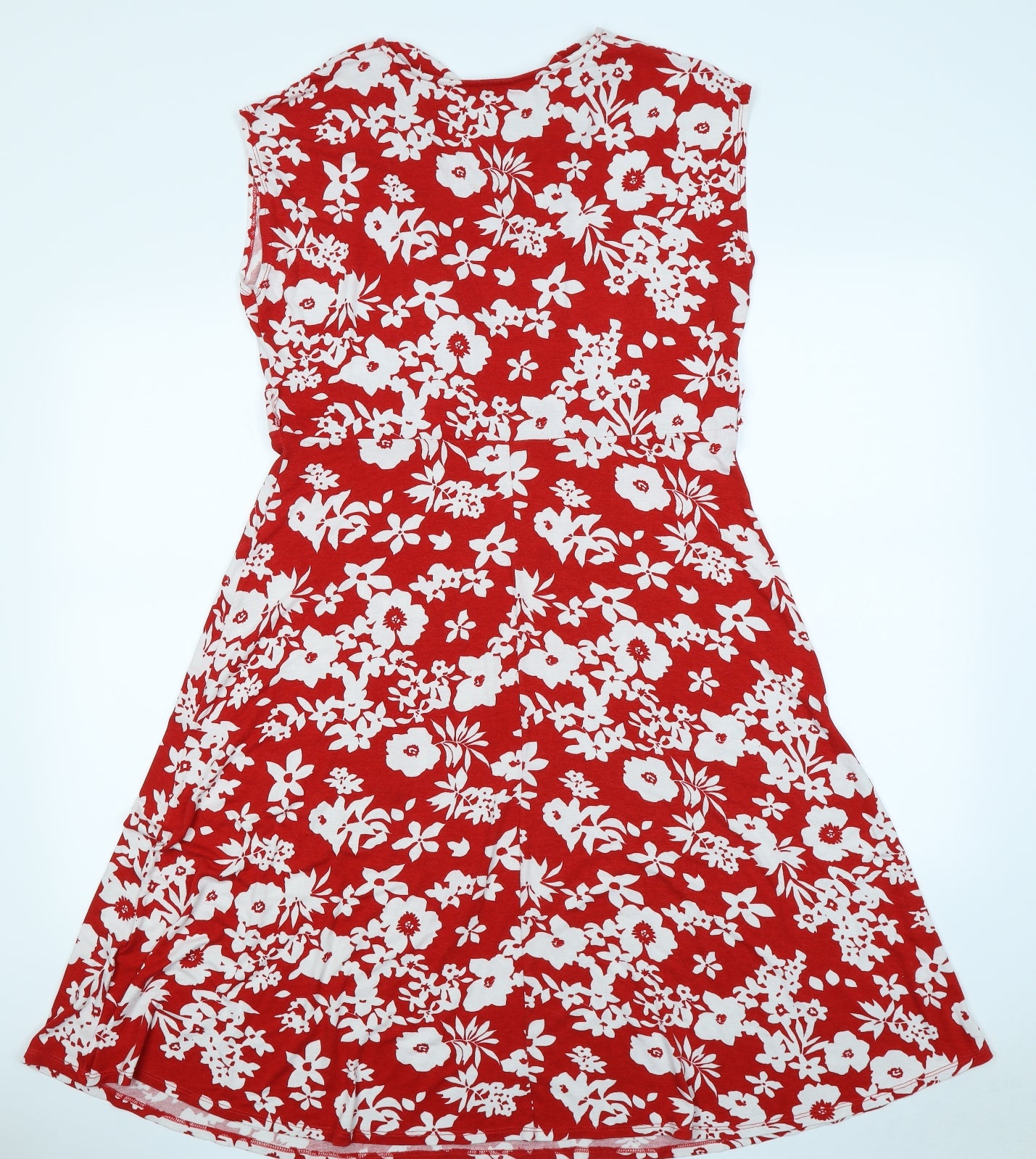 W Womens Red Floral  Fit & Flare  Size 16