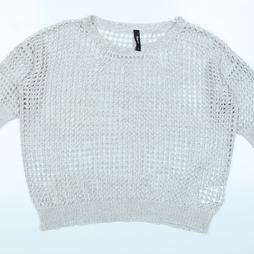 Flame Womens Silver   Pullover Jumper Size S