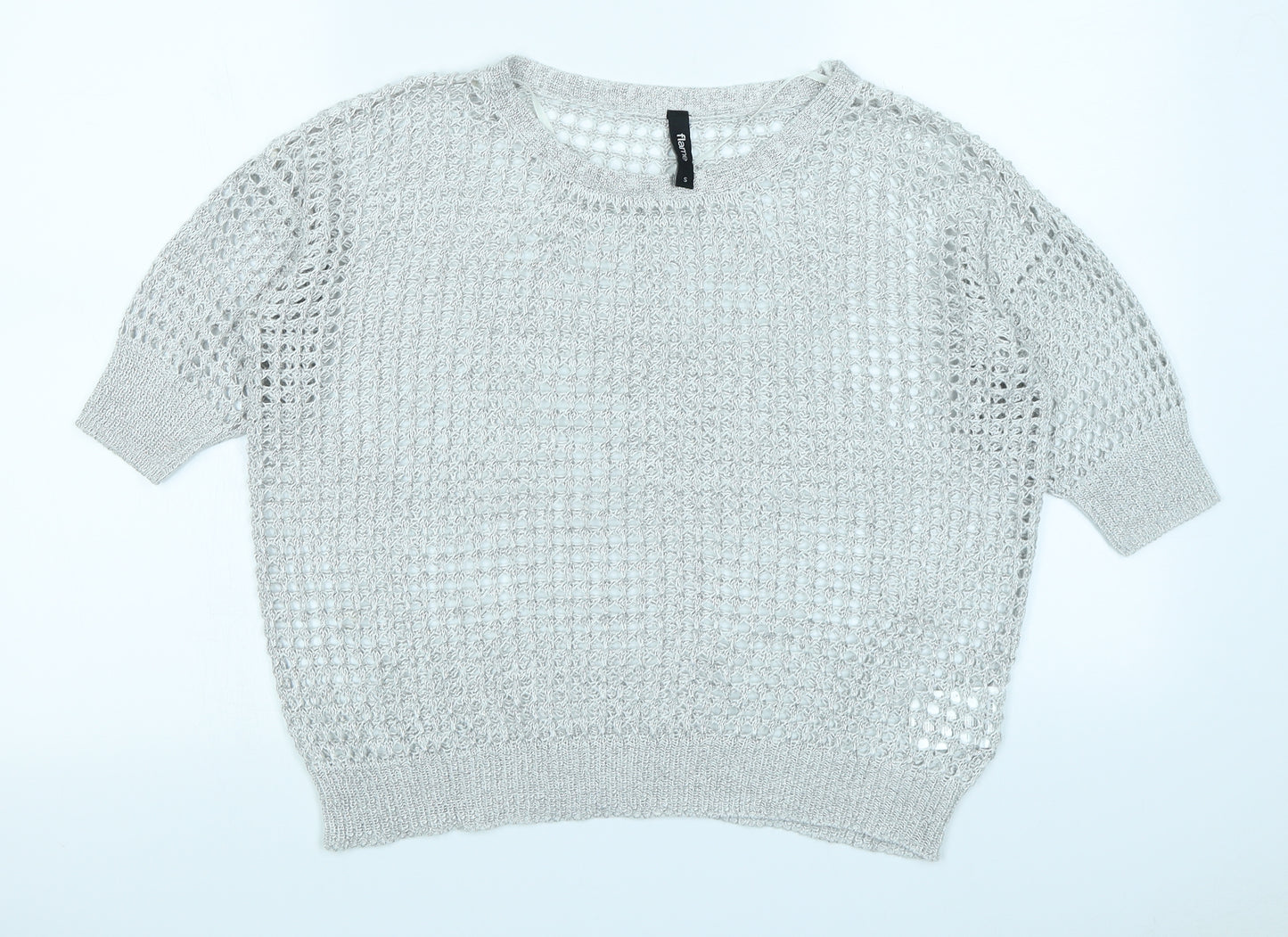 Flame Womens Silver   Pullover Jumper Size S
