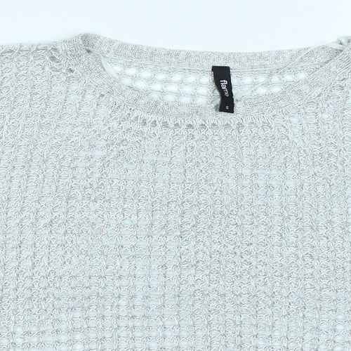 Flame Womens Silver   Pullover Jumper Size S