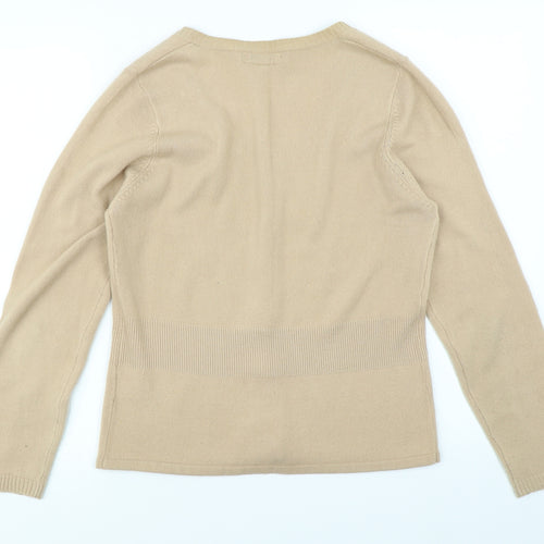 Charlotte Gold Womens Brown   Cardigan Jumper Size M