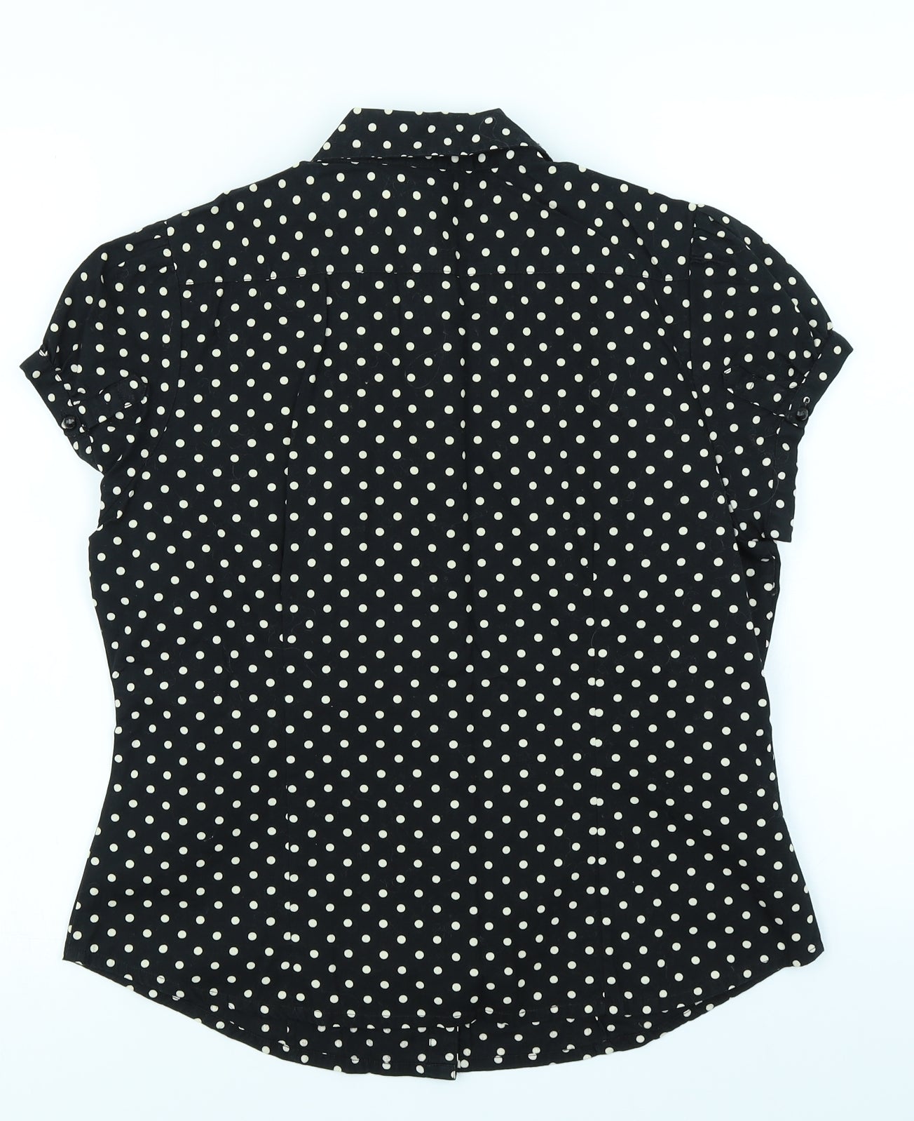 Papaya Womens Black Polka Dot  Basic Button-Up Size 14