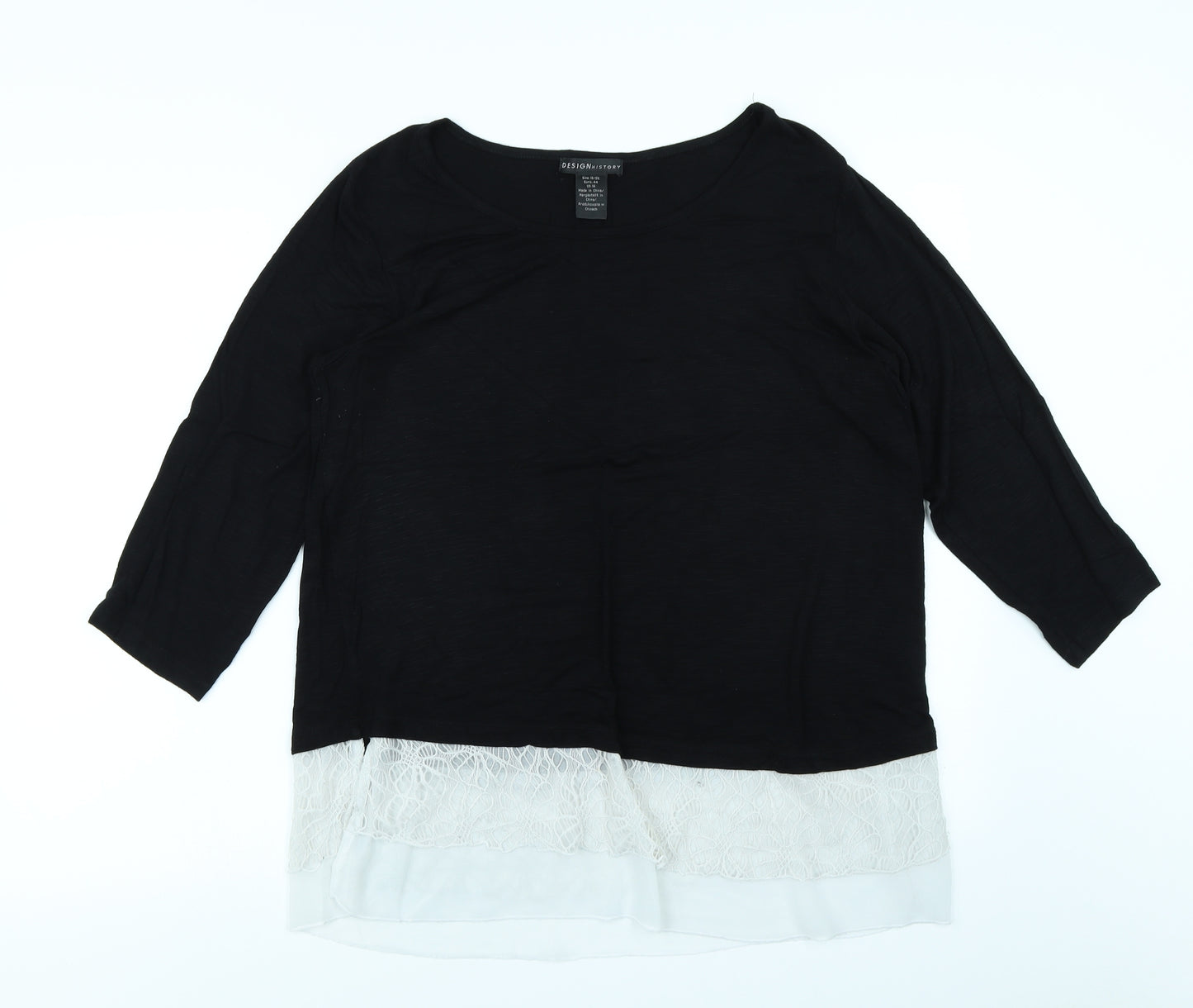 Design History Womens Black   Basic Blouse Size 18