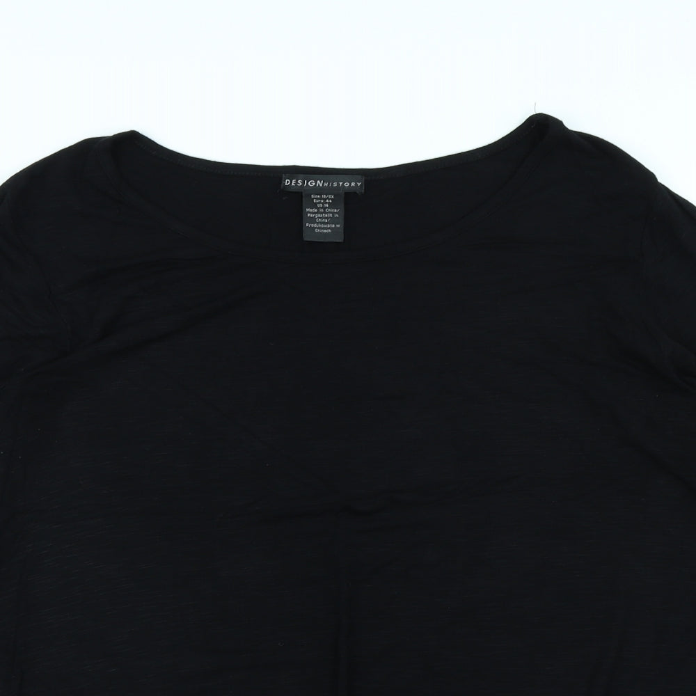 Design History Womens Black   Basic Blouse Size 18