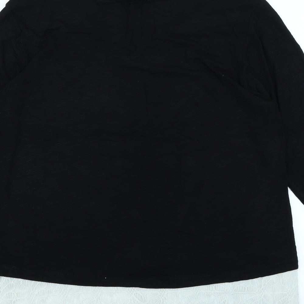 Design History Womens Black   Basic Blouse Size 18