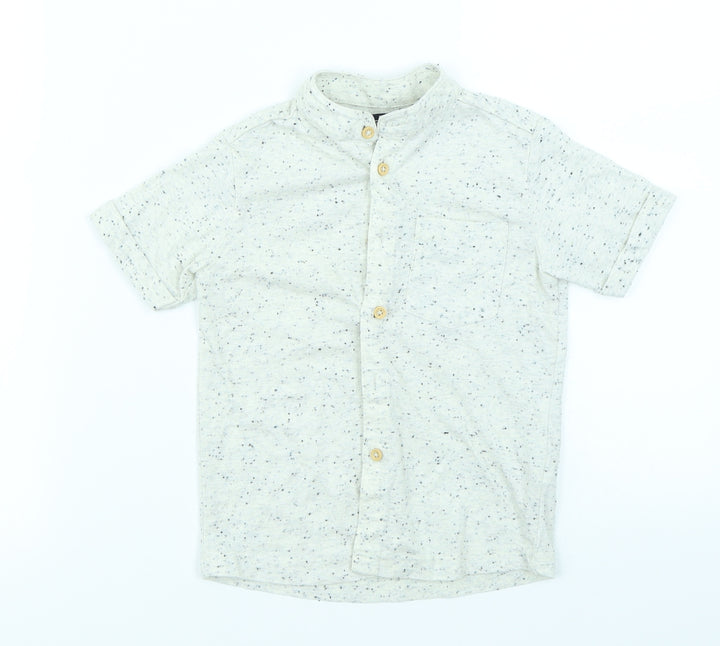 NEXT Boys White Spotted  Basic Button-Up Size 2-3 Years