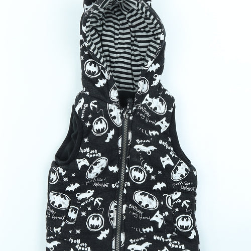 George Boys Black   Gilet Coat Size 12-18 Months  - Batman
