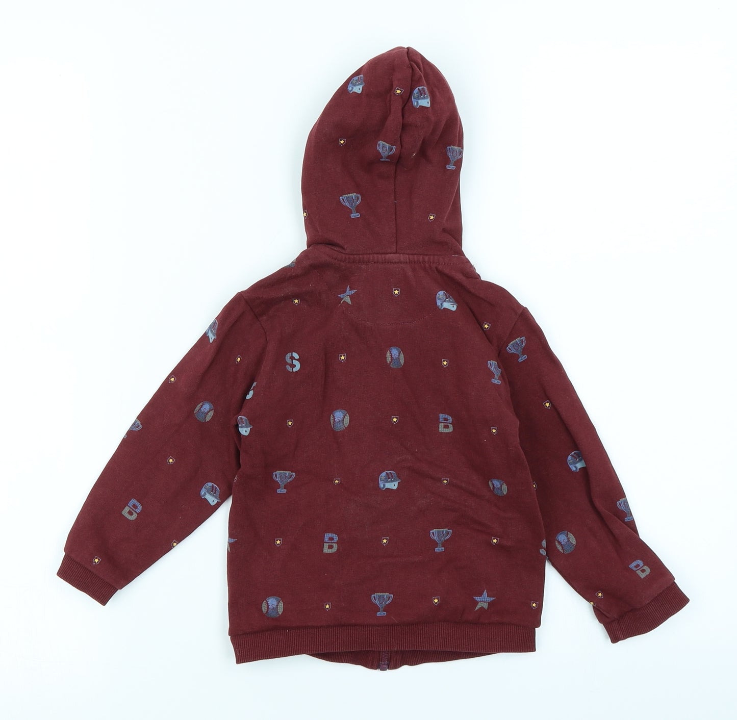 Mayoral Boys Red   Full Zip Hoodie Size 2 Years