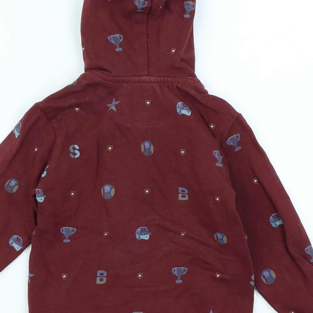 Mayoral Boys Red   Full Zip Hoodie Size 2 Years