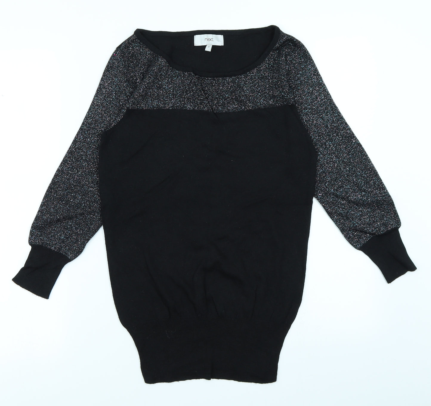 NEXT Womens Black  Knit Jumper Dress  Size 8