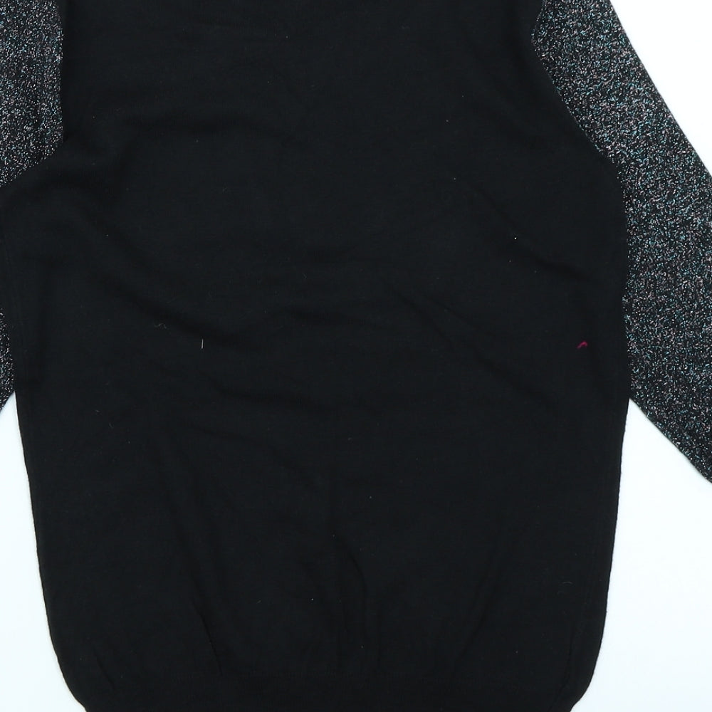 NEXT Womens Black  Knit Jumper Dress  Size 8