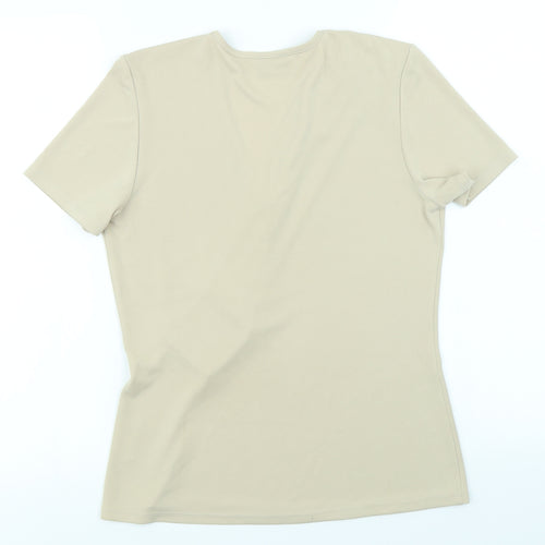 JF Womens Beige   Basic T-Shirt Size 10