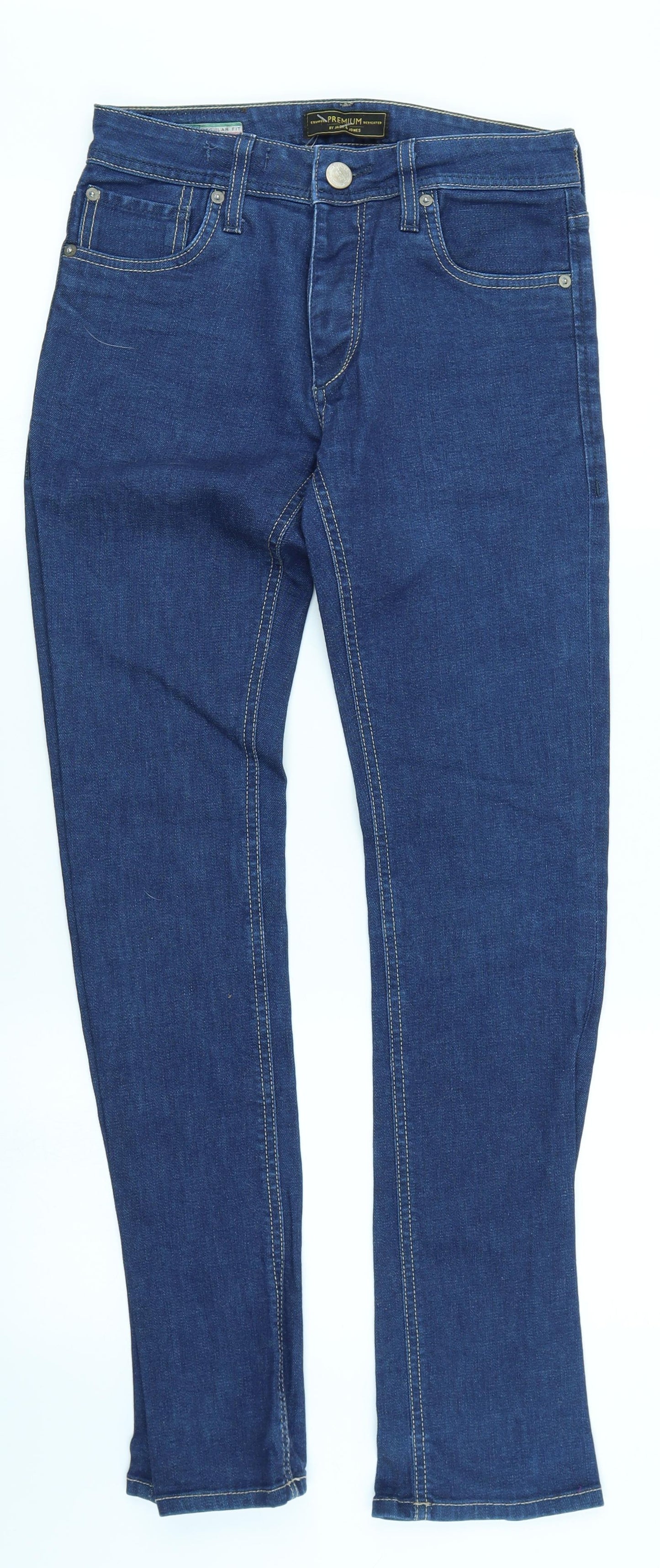 JACK & JONES Mens Blue  Denim Skinny Jeans Size 28 in L32 in