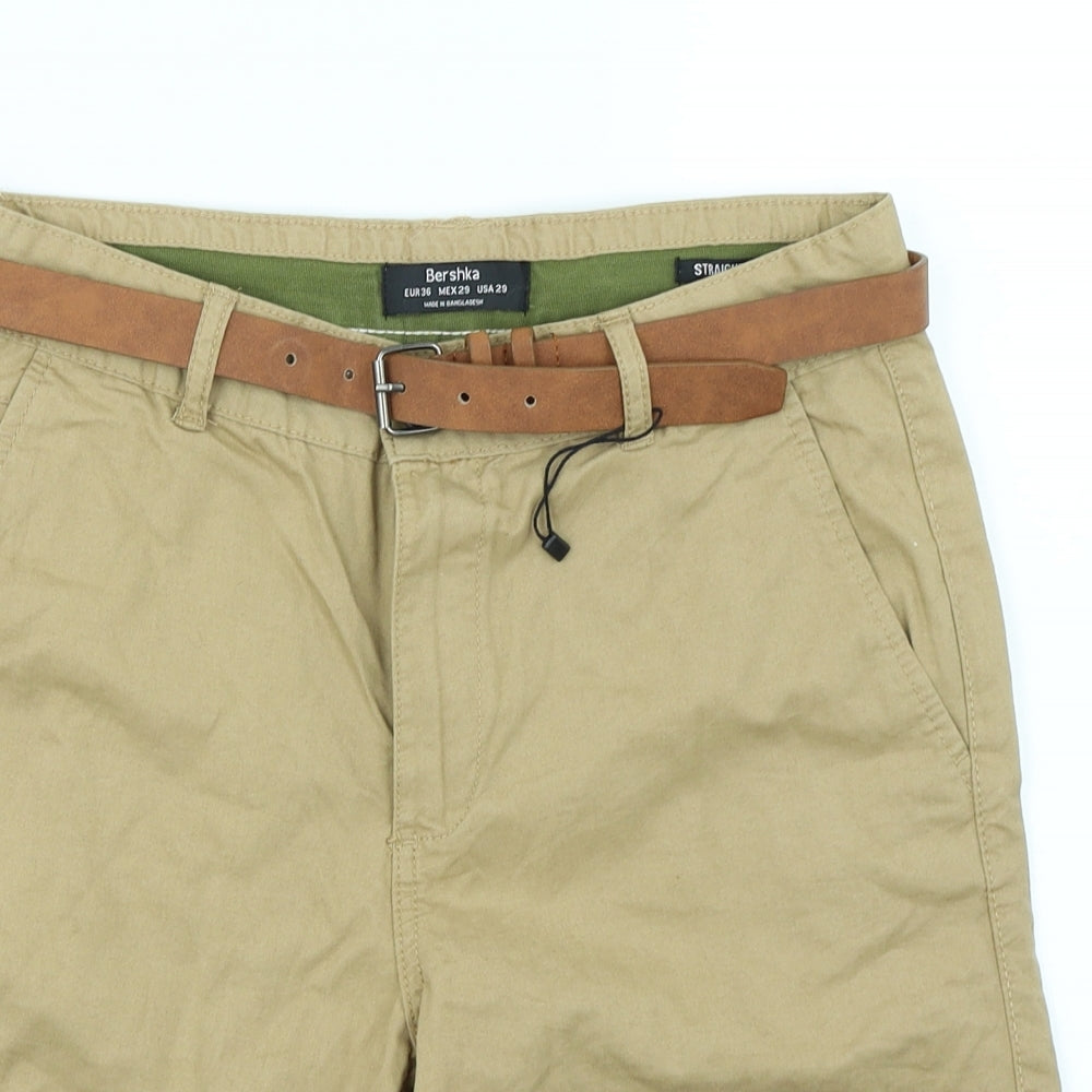 Bershka Mens Brown   Chino Shorts Size 30 in