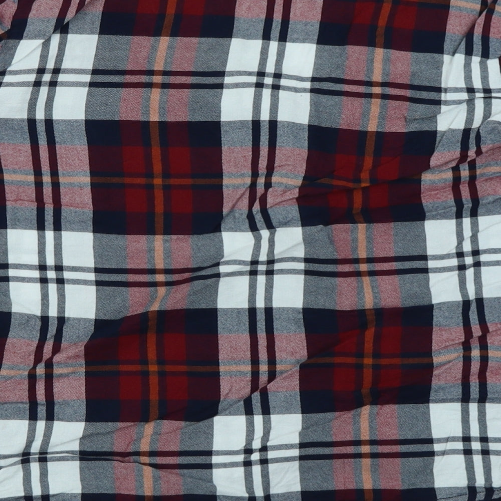 Papaya Womens Red Plaid  Wrap Blouse Size M