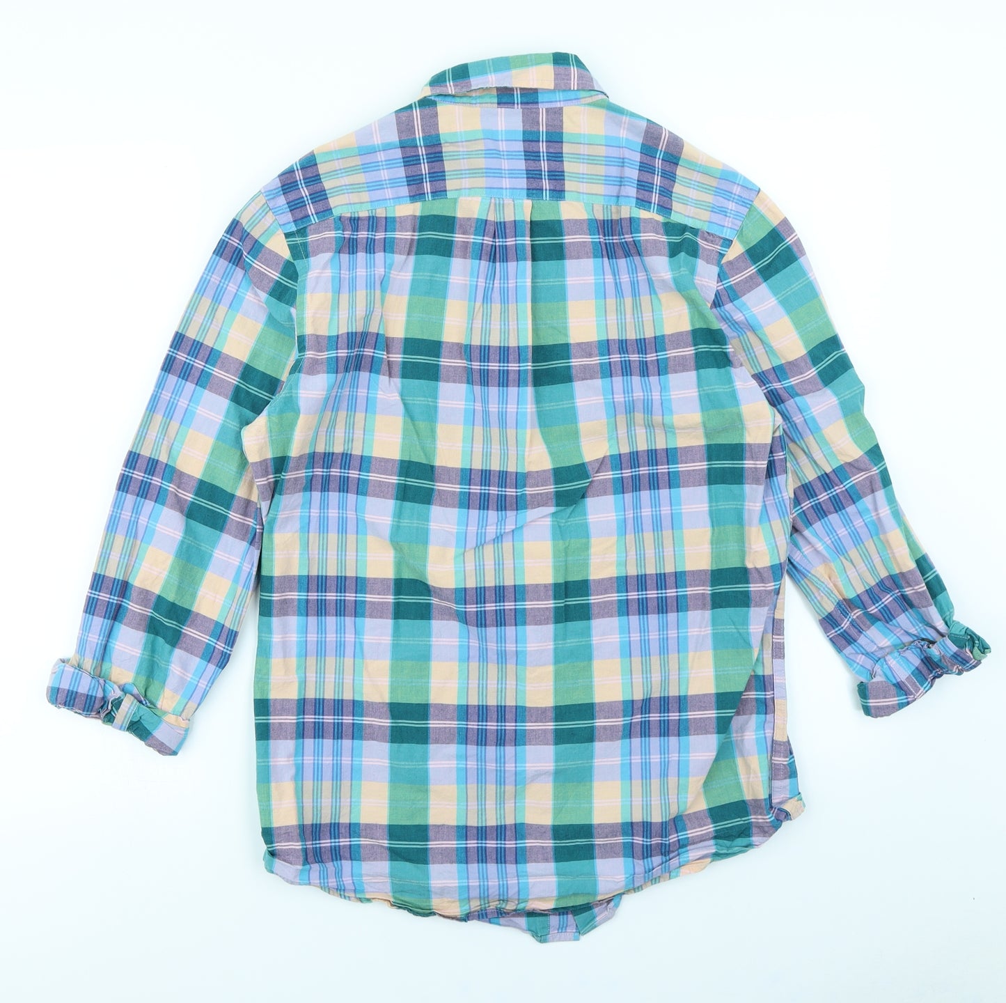Gap Womens Blue Plaid  Basic Button-Up Size S