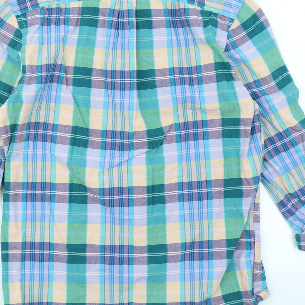 Gap Womens Blue Plaid  Basic Button-Up Size S