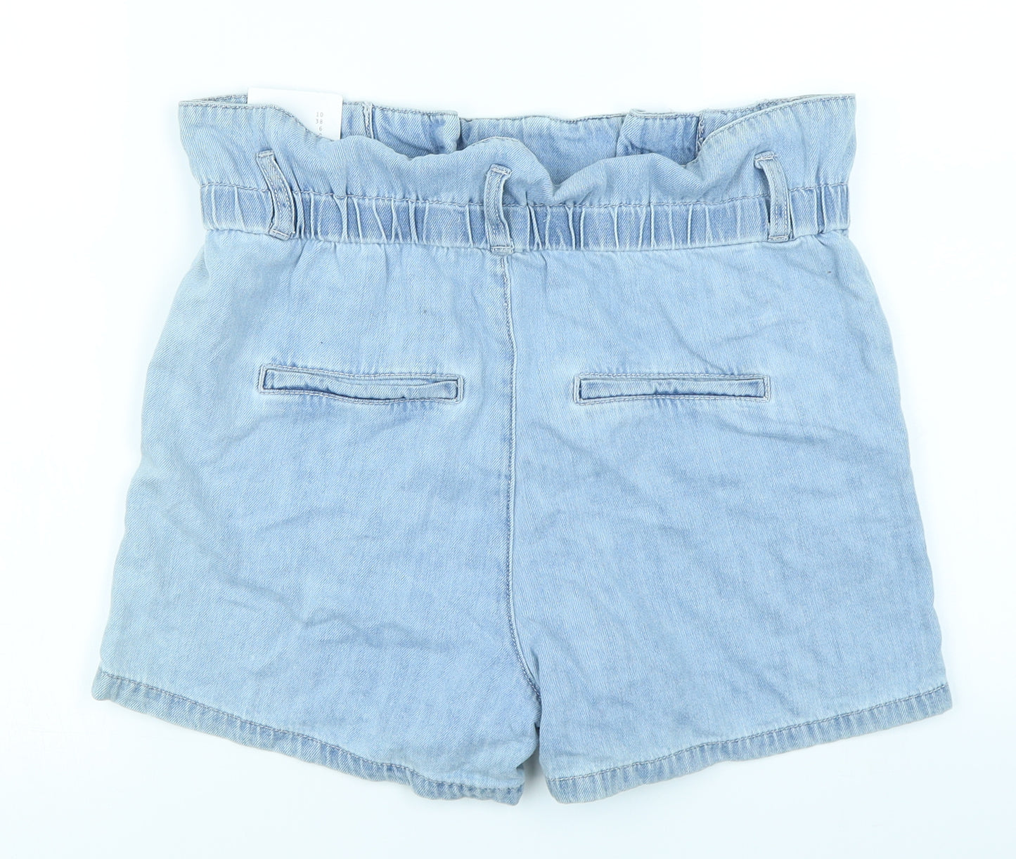 Denim Co Womens Blue  Denim Paperbag Shorts Size 10