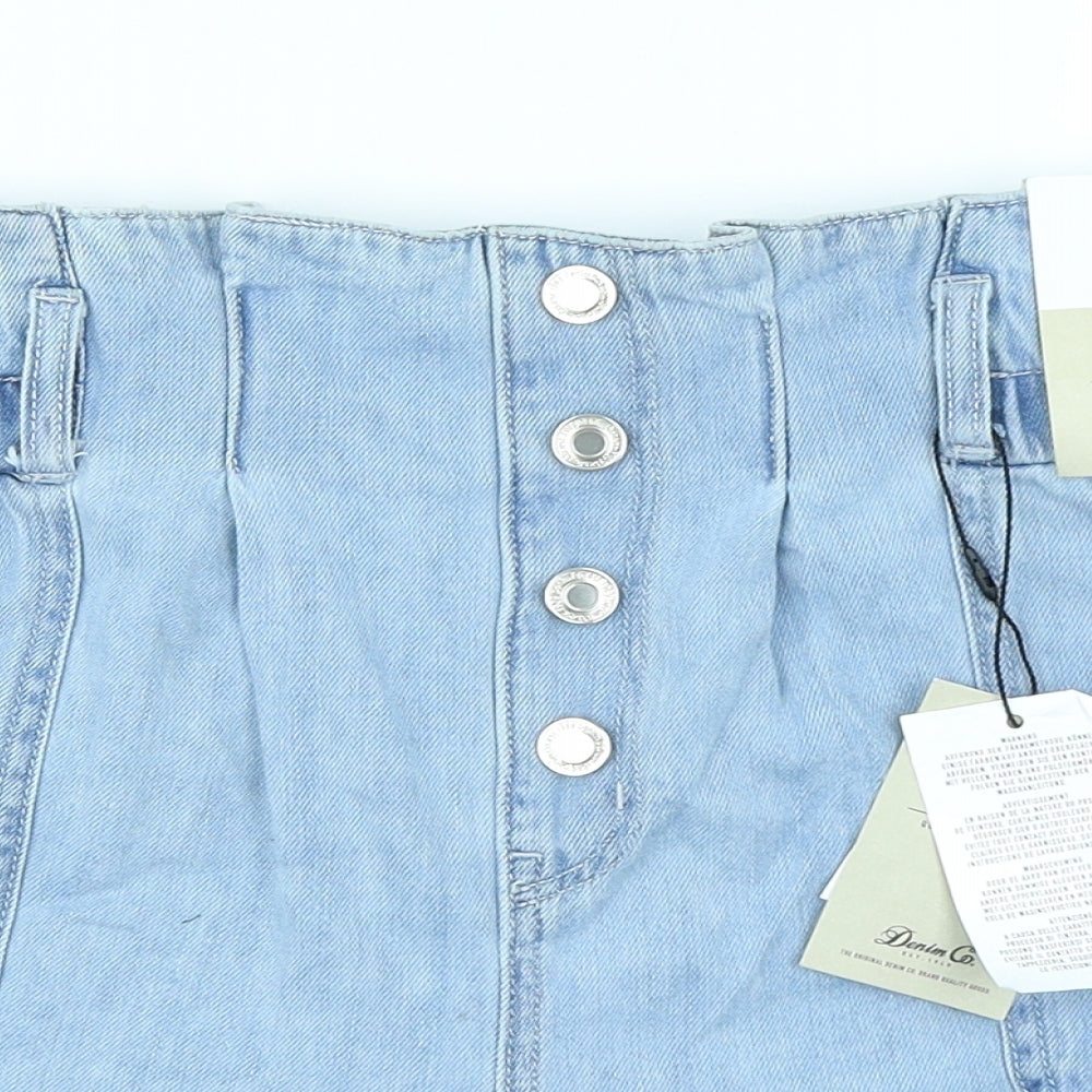 Denim Co Womens Blue  Denim Paperbag Shorts Size 10