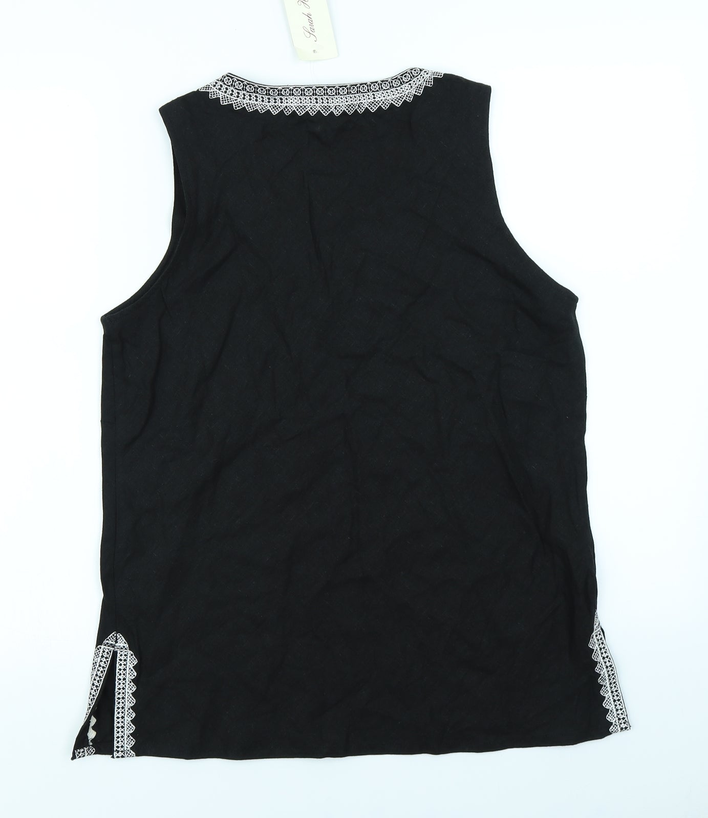 Sarah Hamilton Womens Black   Tunic T-Shirt Size 14
