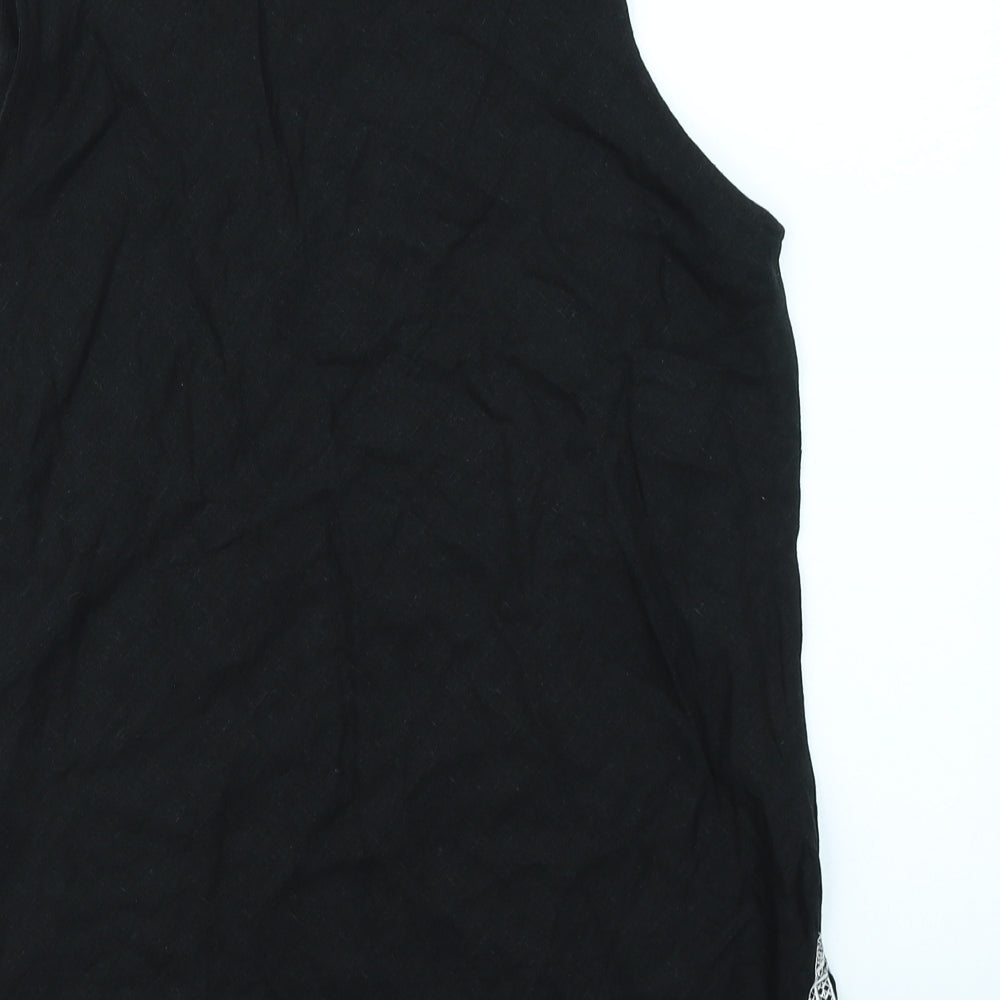 Sarah Hamilton Womens Black   Tunic T-Shirt Size 14