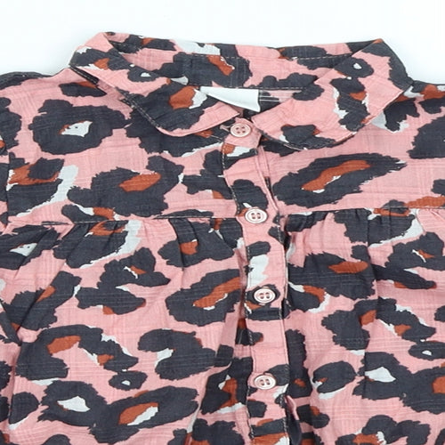 NEXT Girls Pink Animal Print  Basic T-Shirt Size 2-3 Years
