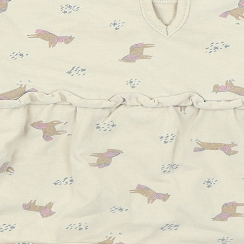 NEXT Girls Beige   Basic T-Shirt Size 2-3 Years
