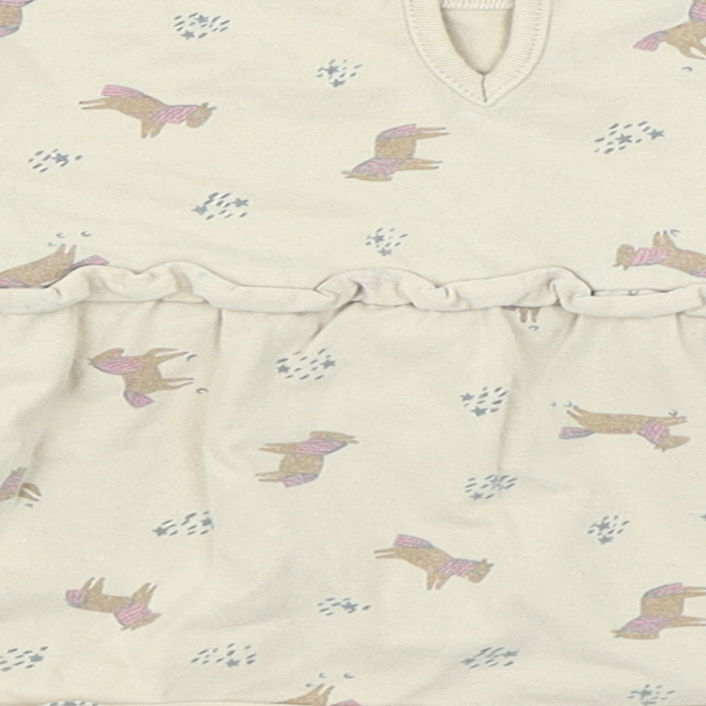 NEXT Girls Beige   Basic T-Shirt Size 2-3 Years