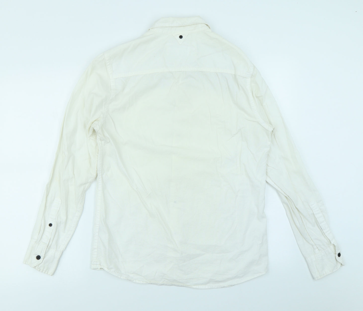 River Island Mens White Colourblock   Button-Up Size S