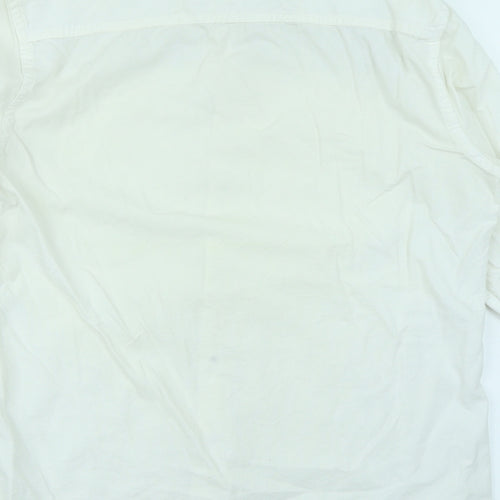 River Island Mens White Colourblock   Button-Up Size S