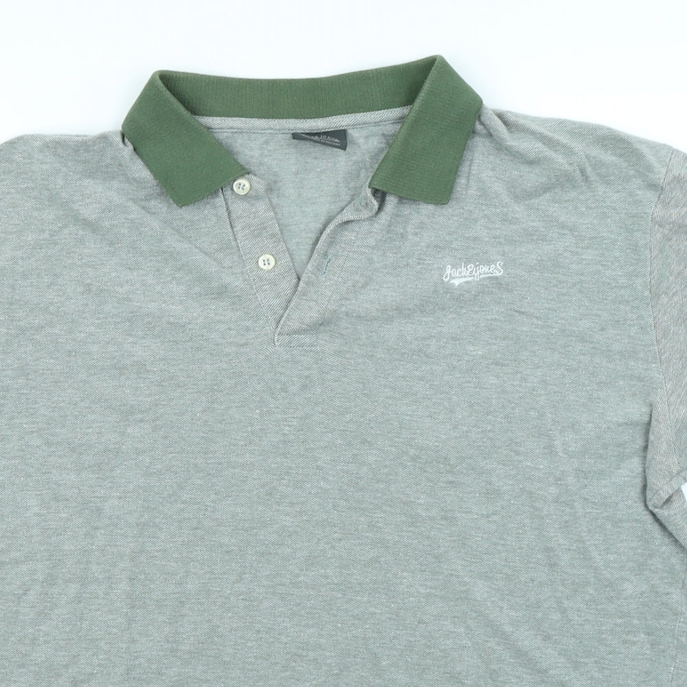 JACK & JONES Mens Green    Polo Size 2XL