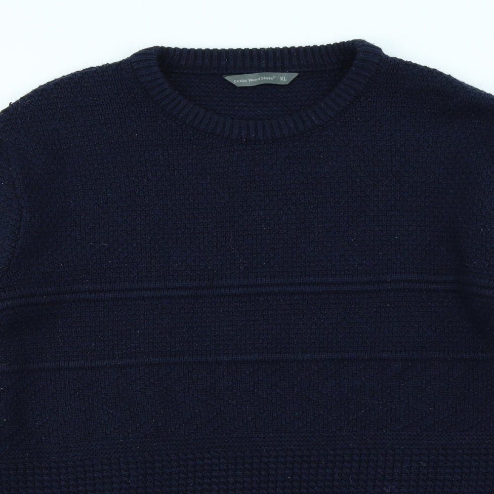 Cedar Wood State Mens Blue   Pullover Jumper Size XL