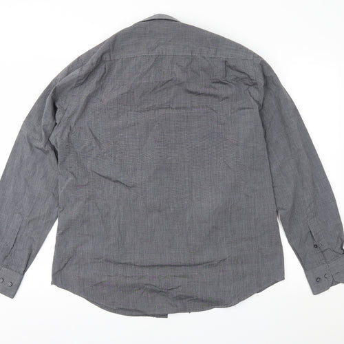 George Mens Grey    Button-Up Size 16