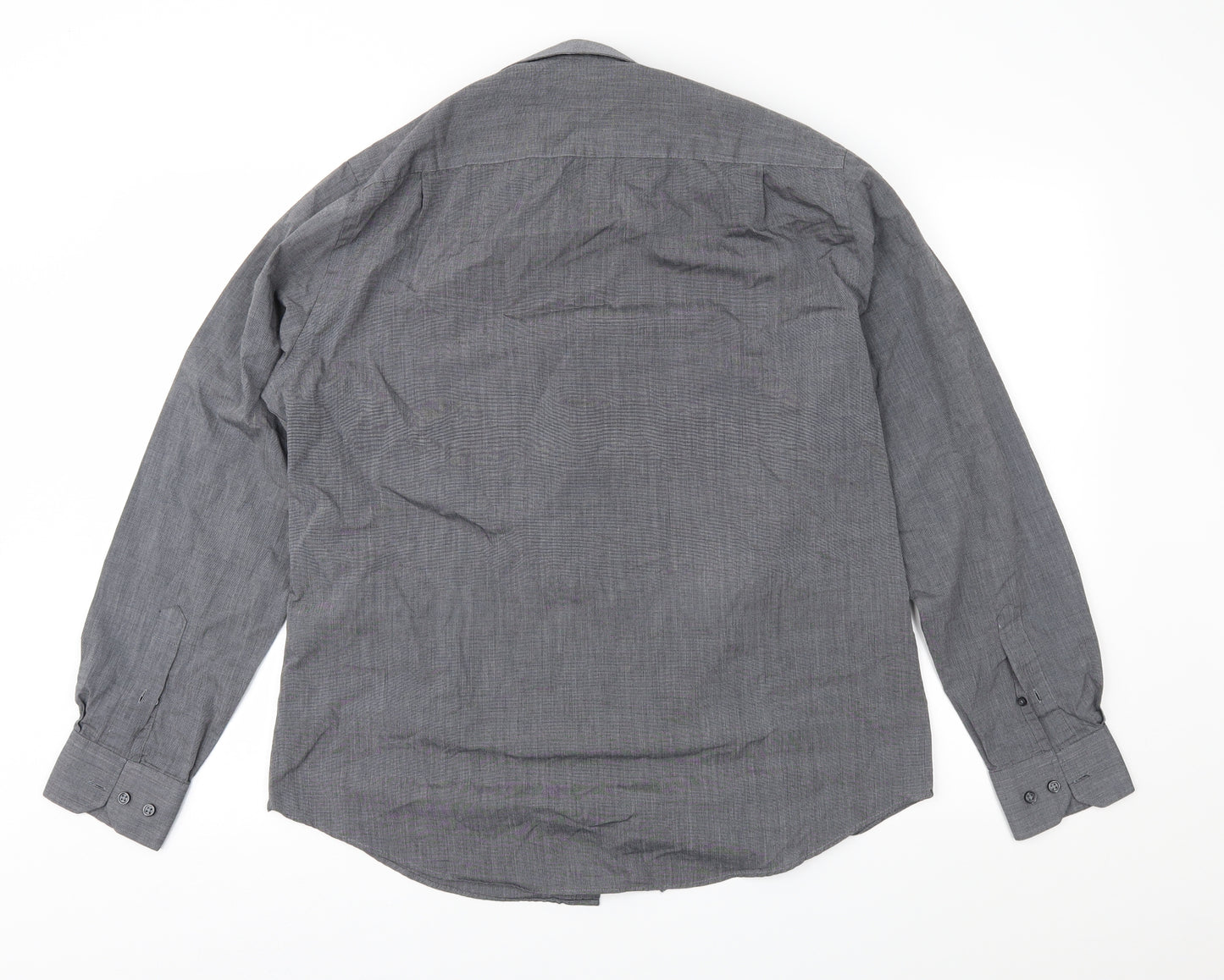 George Mens Grey    Button-Up Size 16