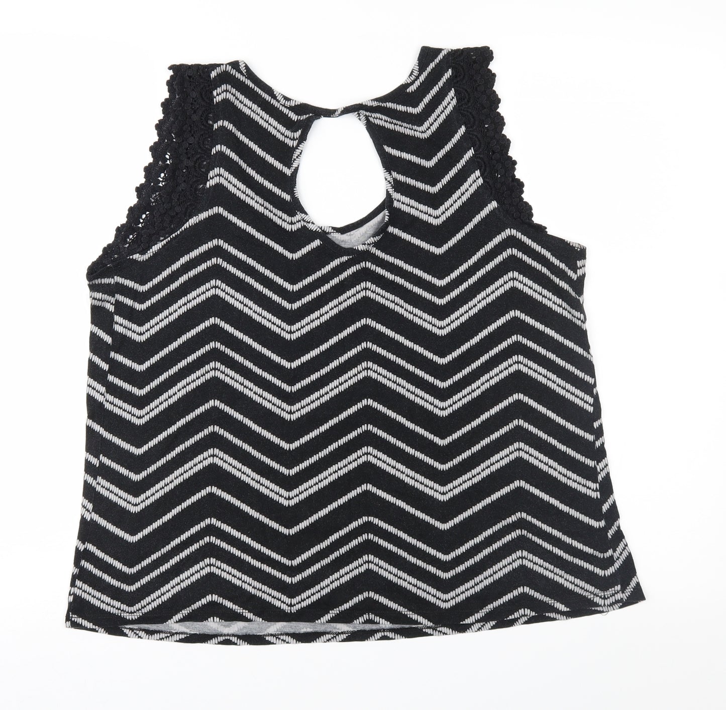 Papaya Womens Grey Geometric Jersey Basic Blouse Size 16