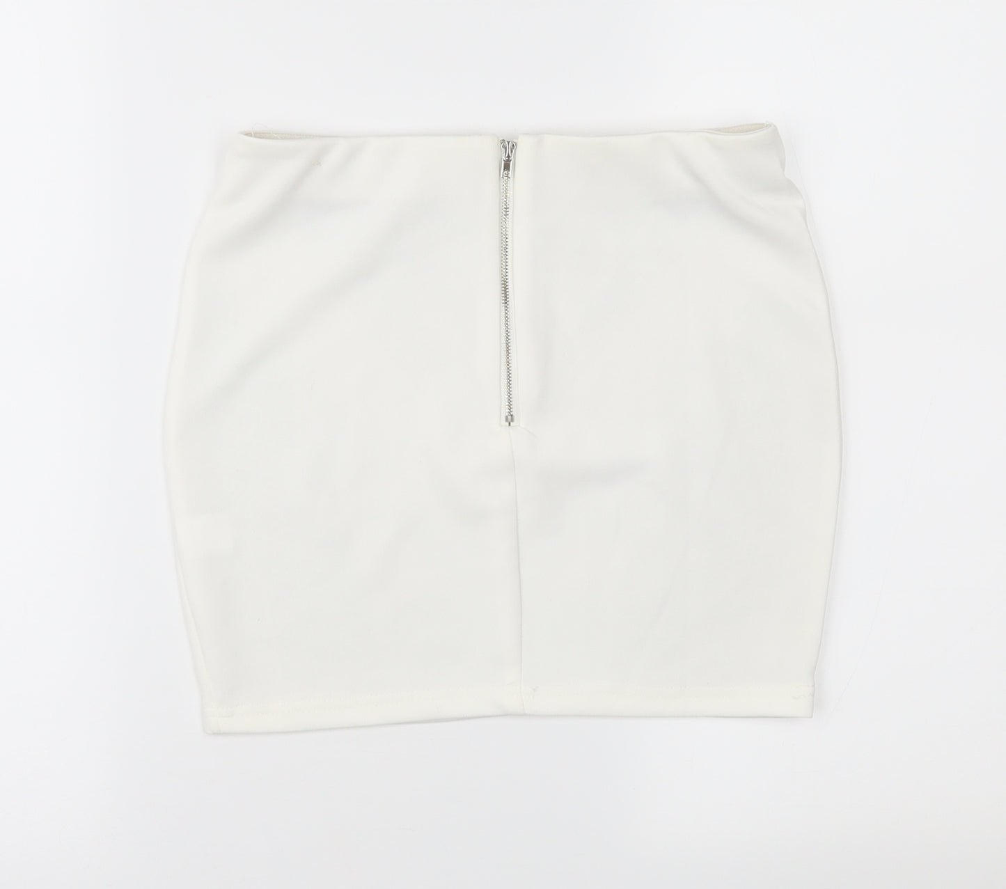 Eva & Lola Womens White Geometric  Mini Skirt Size S