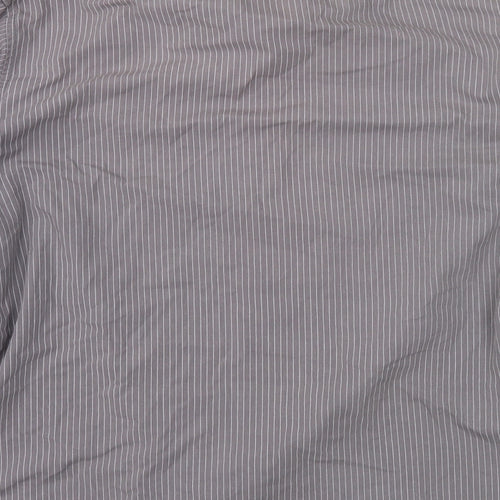 UrbanSpirit Mens Grey Striped   Button-Up Size L
