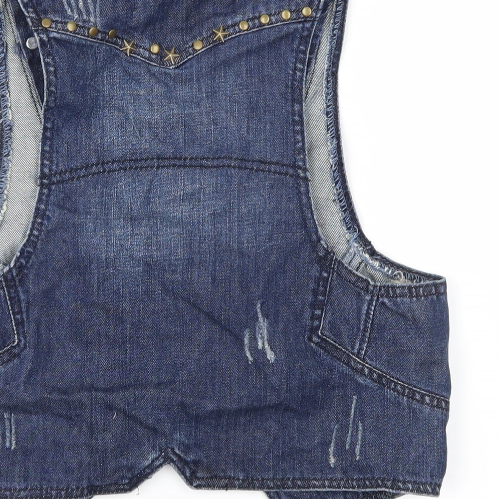 Jolina Jeans Womens Blue  Denim Jacket Waistcoat Size 10