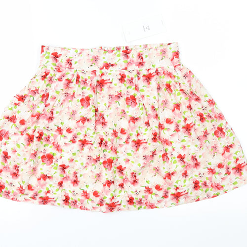 The Style Womens Pink Floral  Flare Skirt Size S