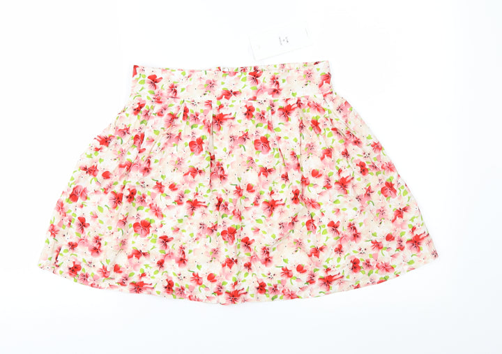 The Style Womens Pink Floral Flare Skirt Size S