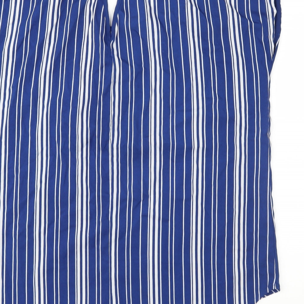 Pep&Co Womens Blue Striped  Basic Blouse Size 18